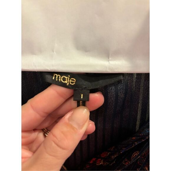 Maje Riley Ruffled Paisley-Print Mini Dress - Picture 7 of 7